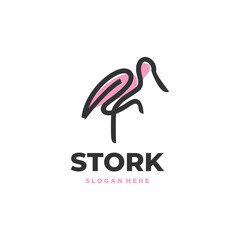 stork modern logo vector