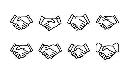 Hand shake icon vector. business handshake. contract agreement. partnership