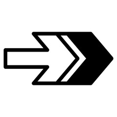 Fototapeta premium black arrow icon. black fill style. arrow icon for your web site design, logo, app, UI. arrow indicated the direction symbol. curved arrow sign