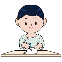 はさみを使う人　（縦に入れるところ）