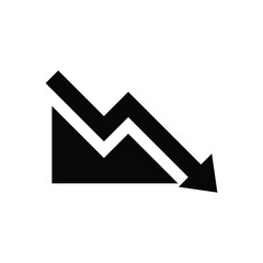 stock arrow graph going down black arrow loss bearish business finance graph