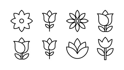 Flower icon vector. floral icon. flower logo