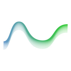Abstract wave line vector element