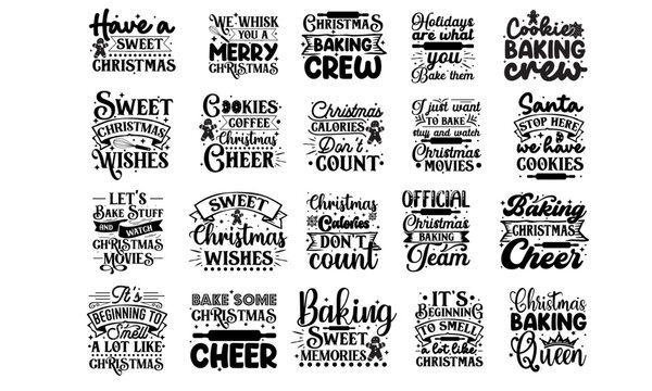 Christmas Pot Holder Quotes SVG Bundle, Christmas potholder lettering Quotes SVG Bundle, Baking Christmas cheer SVG
