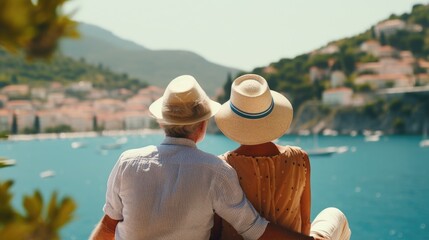 older person enjoying a day in Italy generative ai