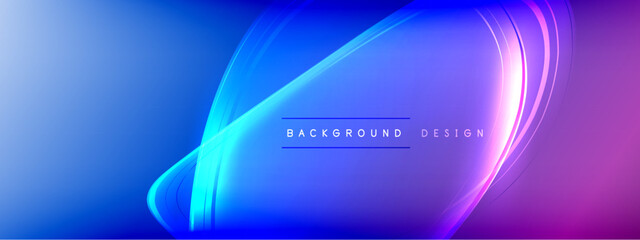 Vector abstract background - liquid transparent bubble shapes on fluid gradient with shadows and light effects