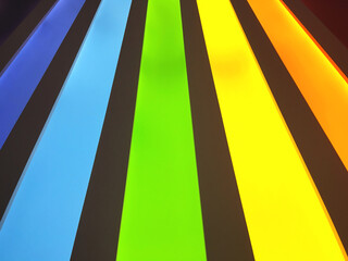 Colorful fluorescent stripes for vintage background. - 653064332