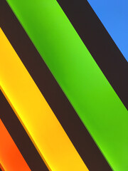 Colorful fluorescent stripes for vintage background. - 653064342