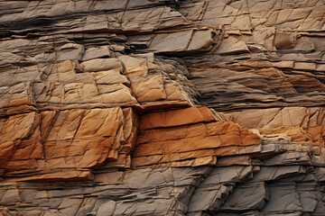 Cinematic Coastal Rock Wall Texture with Multilayered Surfaces in Dark Gold and Orange Tones