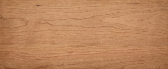 Empty solid wood desktop texture background. North American cherry wood planks natural texture...