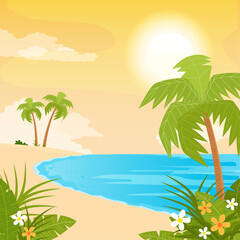 tropical beach Summer background