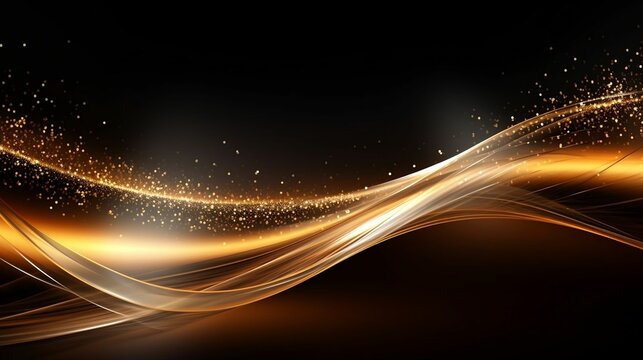 golden lines sparkle with copy space background 
