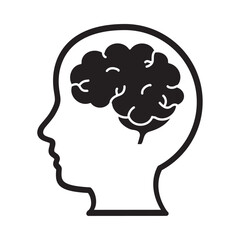 profile brain icon colorless