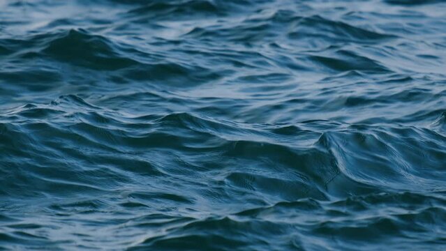 Ocean water surface. Abstract background. Slow motion.