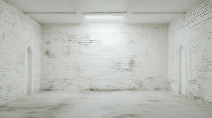 white brick room

