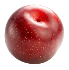 Fresh Red Plums Peach isolated on white background, Red Plums fruits on white PNG file.