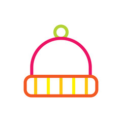 Colourful Christmas Beanie Icon 