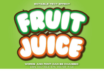 Fruit Juice Editable Text Effect Cartoon Style