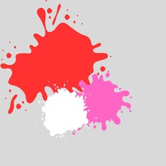 
patches of colorful paint