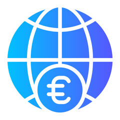 euro gradient icon