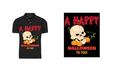 Happy Halloween lettering and pumpkins. Greeting cards, posters, banners, flyers and invitations. Happy Halloween text, holiday background stock illustration