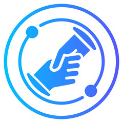 hand gradient icon
