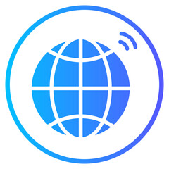 wireless internet gradient icon