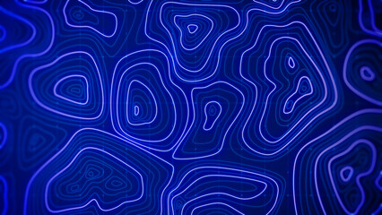 Digital landscape terrain interface blue screen abstract background.