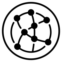 global network glyph icon