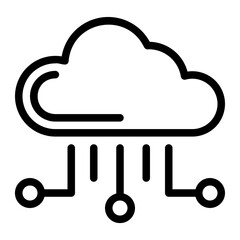 cloud computing line icon