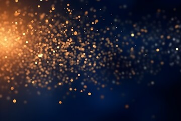 abstract background with Dark blue and gold particle,  Christmas background, holiday concept. generative ai
