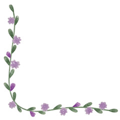 Fototapeta na wymiar Colorful flowers Botanical plant illustration transparent background