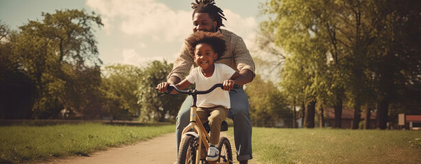 A woman cycling with a child on the back of her bike