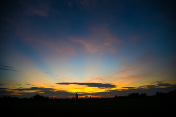 Beautiful orange evening sky