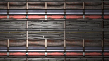 abstract background of geometric lines, cable, sci-fi style, 3d render © Andrei