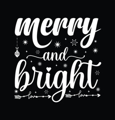 Merry and Bright sign. Garlang clipart. Christmas lights. Holiday sign. Family
