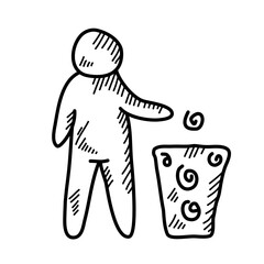 dirty mind of mental health doodle illustration