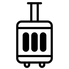  travel, luggage, suitcase, baggage, travelling, train, subway, Icon, Solid style icon vector illustration, Suitable for website, mobile app, print, presentation, infographic and any other project.