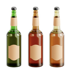 3D illustration of a bottle for Oktoberfest
