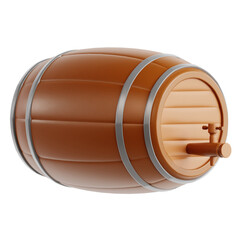 3D illustration of barrels at for Oktoberfest