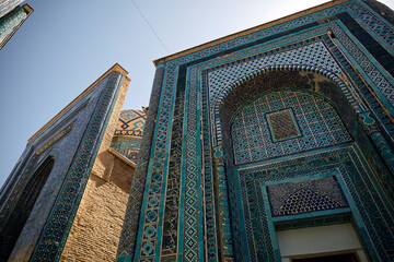 Complex of mausoleums Shahi Zinda in Samarkand, Uzbekistan