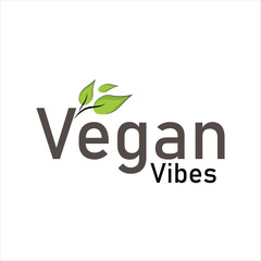 Vegan Vibes Typography T-Shirt Design
