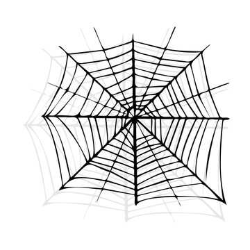 Celebrate halloween with elegance, intricate black cobwebs on a clean white canvas. ideal for spooky season designs and decorations. Black Halloween Cobwebs on White Backgroun. Perfect for Halloween.