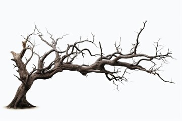 Dead tree isolated on white background. - obrazy, fototapety, plakaty