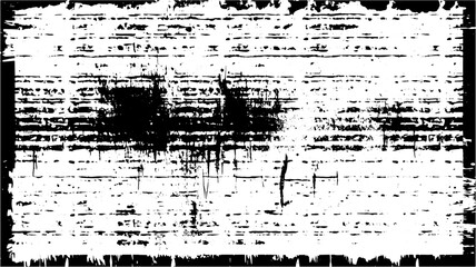 Abstract distressed overlay texture of rusted peeled metal. Destroyed old painted brushed surface. Old messy rustic peeling stone. Vector distressed grunge black frame border.