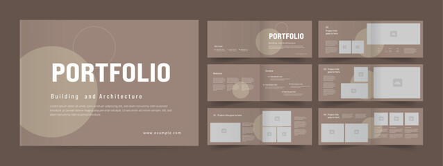 Landscape architecture portfolio template or portfolio design.