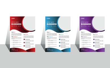 profassional Corporate & Business Flyer Template Design, abstract business flyer, vector template design