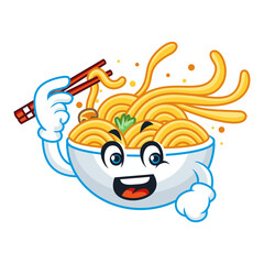 cute noodle bowl with choopstick.