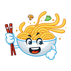 cute noodle bowl with choopstick.
