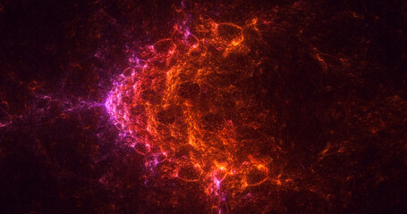 Obraz premium 3D manual rendering abstract colorful fractal light background